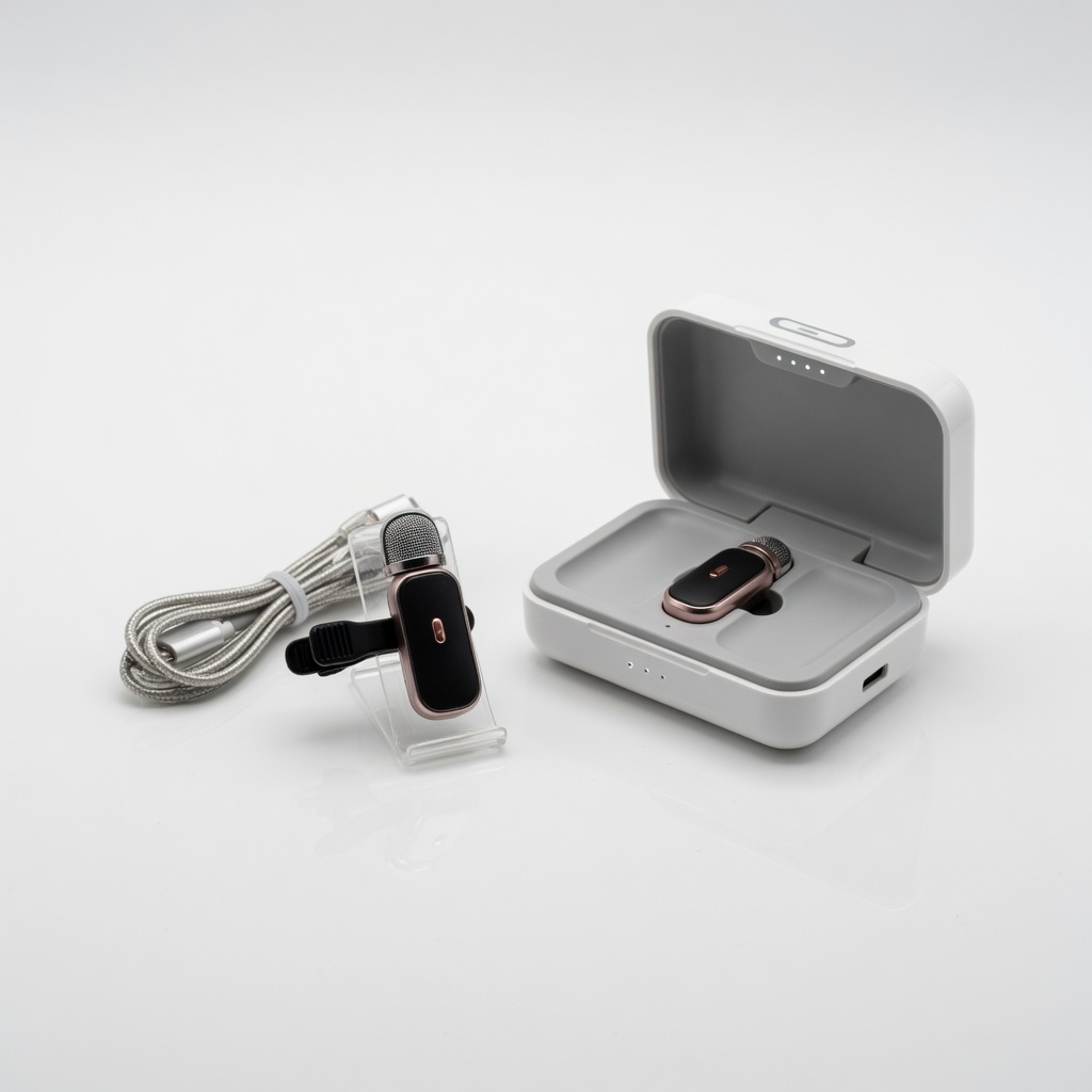 Wireless mini microphone for smartphone content creation